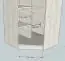 Armoire à portes tournantes / armoire d'angle Muros 06, couleur : brun chêne - 222 x 87 x 50 cm (H x L x P)