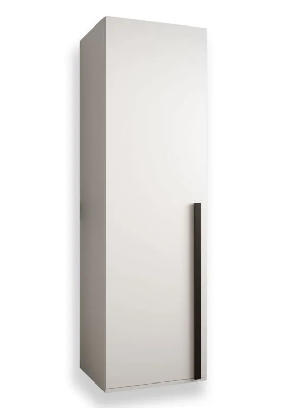 Armoire blanche moderne 184 x 50 x 42 cm | 2 compartiments | Tringle à vêtements | Finition mate