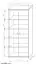 Armoire Mojokerto 23, Couleur : Noyer / Noir - Dimensions : 194 x 80 x 39 cm (H x L x P)