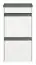 Armoire à chaussures Fjends 04, couleur : blanc pin / anthracite - Dimensions : 94 x 50 x 34 cm (H x L x P)