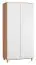 Armoire à portes battantes / armoire Arbolita 17, couleur : chêne / blanc - Dimensions : 195 x 93 x 57 cm (H x L x P)