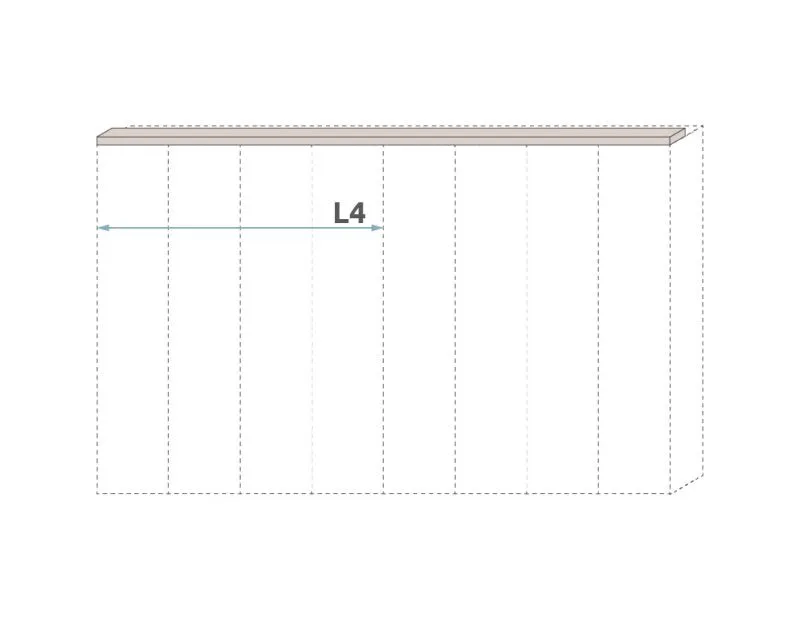 Cadre supérieur pour armoire à portes battantes / Armoire Neiafu et modules d'extension, couleur : cachemire, Largeur : 182 cm
