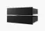 Armoire avec motif moderne Dom 12, Couleur : Noir mat / Blanc mat - Dimensions : 200 x 120 x 62 cm (h x l x p), avec cinq casiers