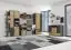 Bureau de la chambre des jeunes Sprimont 09, couleur : gris / chêne - Dimensions : 85 x 125 x 55 cm (H x L x P)