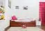 Lit pour enfants / lit de jeune "Easy Premium Line" K1/1h incl. 2ème couchette et 2 panneaux de recouvrement, 90 x 200 cm hêtre massif, couleur cerisier