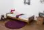 Lit pour enfants / lit pour jeunes en pin massif, couleur chêne A11, sommier à lattes inclus - dimension 90 x 200 cm