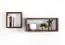 Etagère à suspendre / étagère murale en pin massif couleur noyer Junco 293 - Dimensions : 25 x 60 x 20 cm (H x L x P)