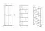 Armoire de bureau Toivala 01, Couleur : Gris clair - Dimensions : 204 x 79 x 34 cm (h x l x p), avec 2 portes et 5 compartiments