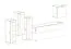Meuble-paroi avec cinq portes Balestrand 208, couleur : gris / chêne Wotan - Dimensions : 160 x 330 x 40 cm (H x L x P), avec éclairage LED