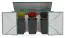 Cache poubelle / cabane à outils en métal, Dimensions : 235 x 100 x 131 cm (L x l x h), couleur : vert