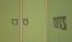 Chambre d'enfant - armoire à portes battantes / armoire Benjamin 19, couleur : hêtre / olive - 236 x 126 x 56 cm (h x l x p)