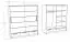 Armoire à portes coulissantes / Penderie Sidonia 09, Couleur : Chêne blanc / Anthracite - Dimensions : 220 x 200 x 62 cm (h x l x p)