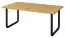 Table basse Ogulin 27, Couleur : Chêne / Noir - Dimensions : 120 x 70 x 50 cm (L x P x H)