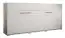 Lit armoire Namsan 01 horizontal, Couleur : Blanc mat / Blanc brillant - Surface de couchage : 90 x 200 cm (l x L)