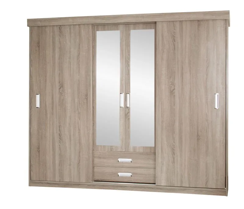 Armoire à portes coulissantes Kikori 13 | chêne Sonoma | 210 x 240 x 62 cm | Organisation optimale