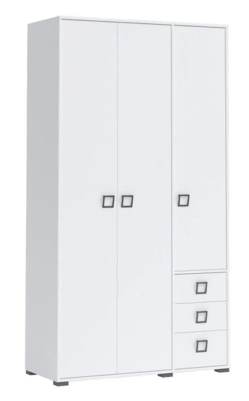 Chambre d'enfant - Armoire, Couleur: Blanc - Dimensions: 236 x 126 x 56 cm (H x L x P) Abbildung