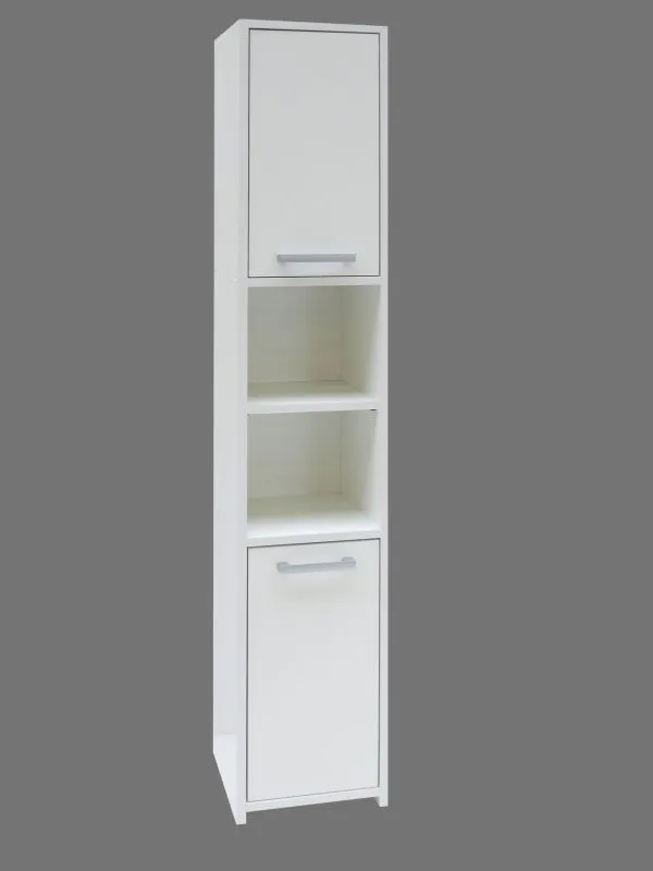 Armoire haute Cerri 01 blanc | Design moderne | 170 x 30 x 30 cm | Rangement optimisé
