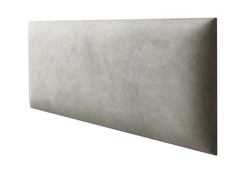Panneaux rembourrés, lot de 10, Couleur : Gris, Revêtement : Velours, dimensions : 60 x 30 cm