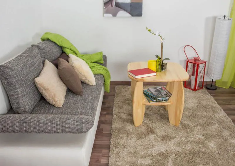 Table d'appoint Table basse Pin massif Couleur: Naturel 60x65x65 cm Abbildung