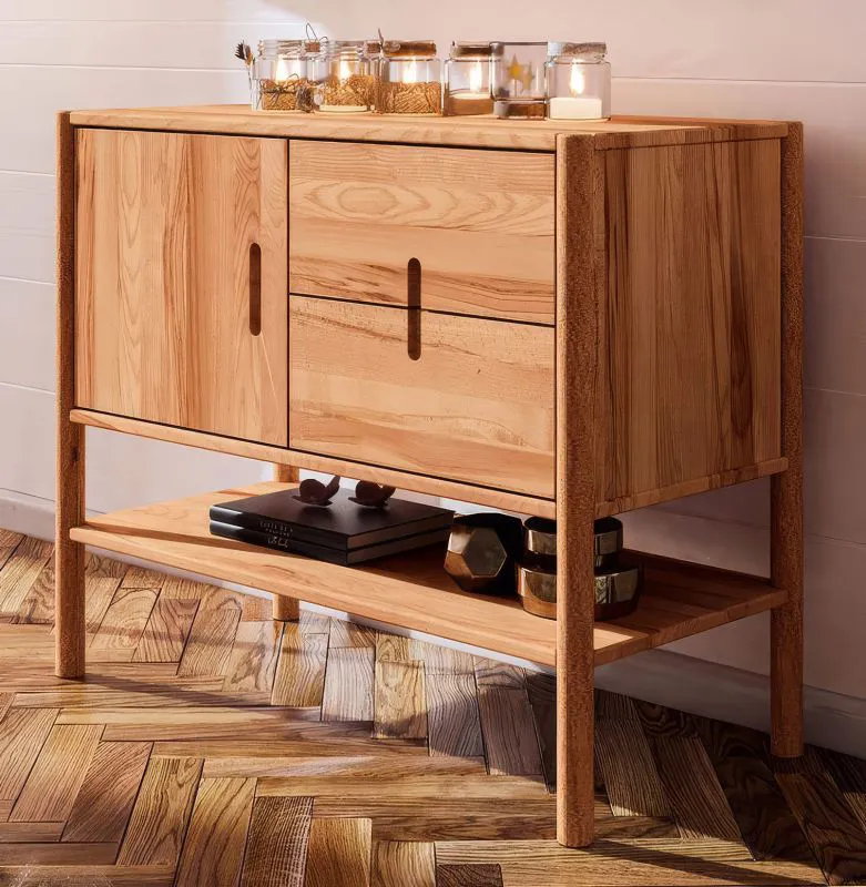 Commode Wellsford 15 | Bois massif de hêtre cœur huilé | 84 x 97 x 46 cm | Design haut de gamme