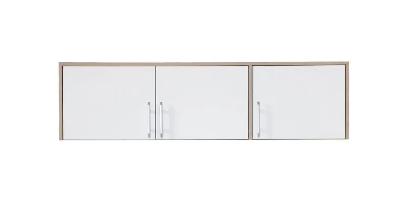 Étagère de meuble Hannut 02, couleur : blanc / chêne - Dimensions : 40 x 150 x 56 cm (H x L x P)