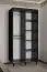 Armoire étroite à portes coulissantes Jotunheimen 26, couleur : noir - Dimensions : 208 x 100,5 x 62 cm (H x L x P)