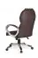 Chaise de bureau XL Apolo 40, Couleur : Brun / Alu Look, Mécanisme de bascule réglable en fonction du poids du corps