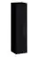 Paroi de salon au design moderne Volleberg 94, couleur : noir / chêne Wotan - dimensions : 150 x 280 x 40 cm (h x l x p), avec éclairage LED
