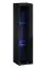 Mur de salon au design moderne Valand 06, Couleur : Noir - dimensions : 170 x 250 x 40 cm (h x l x p), avec éclairage LED bleu