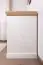 Bureau Badile 17, couleur : blanc pin / brun - 80 x 147 x 55 cm (h x l x p)