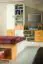 Commode basse pour chambre d'adolescents Namur 21, Couleur : Orange / Beige - Dimensions : 30 x 30 x 214 cm (H x L x P)
