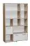Étagère Palpala 04, Couleur : Chêne Sonoma / Blanc - 180 x 117 x 35 cm (H x L x P)