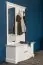 Armoire Gyronde 28 avec miroir, pin massif, laqué blanc - 134 x 108 x 8 cm (H x L x P)