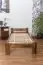 Lit simple / lit d'appoint en bois de pin massif, couleur noyer A8, sommier à lattes inclus - Dimensions : 80 x 200 cm