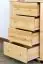 Commode en bois de pin massif, naturel Junco 167 - Dimensions 100 x 120 x 47 cm (h x l x p)