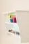 Étagère à suspendre / étagère murale en bois de pin massif, blanc Junco 339 - Dimensions 48 x 81 x 24 cm
