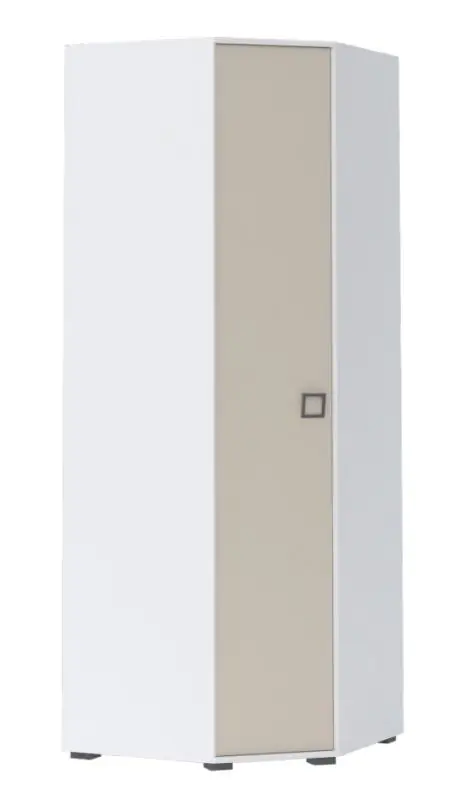 Armoire d'angle Penderie d'angle Chambre d'adolescent Blanc 236x86x86 cm Abbildung