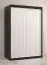 Noble armoire Balmenhorn 55, Couleur : Noir mat / Blanc mat - Dimensions : 200 x 120 x 62 cm (h x l x p), avec cinq casiers et deux tringles à vêtements