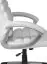 Chaise de bureau ergonomique Apolo 32, Couleur : Blanc / Alu Look, avec soutien lombaire intégré