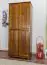 Armoire en bois de pin massif, couleur chêne 008 - Dimensions 190 x 80 x 60 cm (H x L x P)