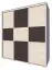 Armoire à portes coulissantes / armoire Rabaul 37, couleur : chêne sonoma clair / chêne sonoma foncé - Dimensions : 210 x 160 x 60 cm (H x L x P)
