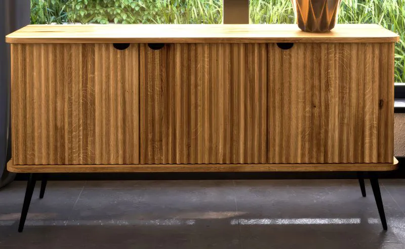 Commode Rolleston 13 en chêne sauvage massif huilé | 72 x 144 x 46 cm | Design haut de gamme