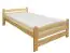 Lit simple / lit d'appoint en bois de pin massif, naturel 84, avec sommier à lattes - dimension 120 x 200 cm