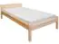Lit simple / lit d'appoint en bois de pin massif, naturel 86, avec sommier à lattes - 100 x 200 cm (l x L)