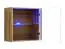 Meuble-paroi raffiné avec cinq portes Kongsvinger 112, couleur : chêne wotan - dimensions : 150 x 330 x 40 cm (h x l x p), avec éclairage LED