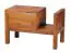 Table de chevet pratique en bois massif de sheesham, Couleur : Sheesham - dimensions : 40 x 60 x 30 cm (h x l x p), avec tiroir & compartiment supplémentaire pour les journaux