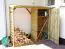 Abri pour bois de chauffage avec armoire - Dimensions : 65 x 200 x 193 cm (L x l x h)