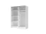 Armoire à portes coulissantes / Penderie Piräus, Couleur : Blanc / Chêne Artisan - Dimensions : 198,5 x 150,5 x 63,5 cm (H x L x P)