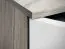 Vitrine Nese 04, couleur : blanc brillant / chêne San Remo - dimensions : 125 x 100 x 36 cm (h x l x p), avec suffisamment d'espace de rangement