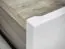Meuble-paroi Nese 01, couleur : blanc brillant / chêne San Remo - dimensions : 184 x 300 x 48 cm (h x l x p), avec éclairage LED